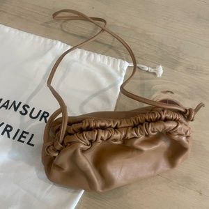 Mansur Gavriel Mini Cloud Clutch (Caramel)